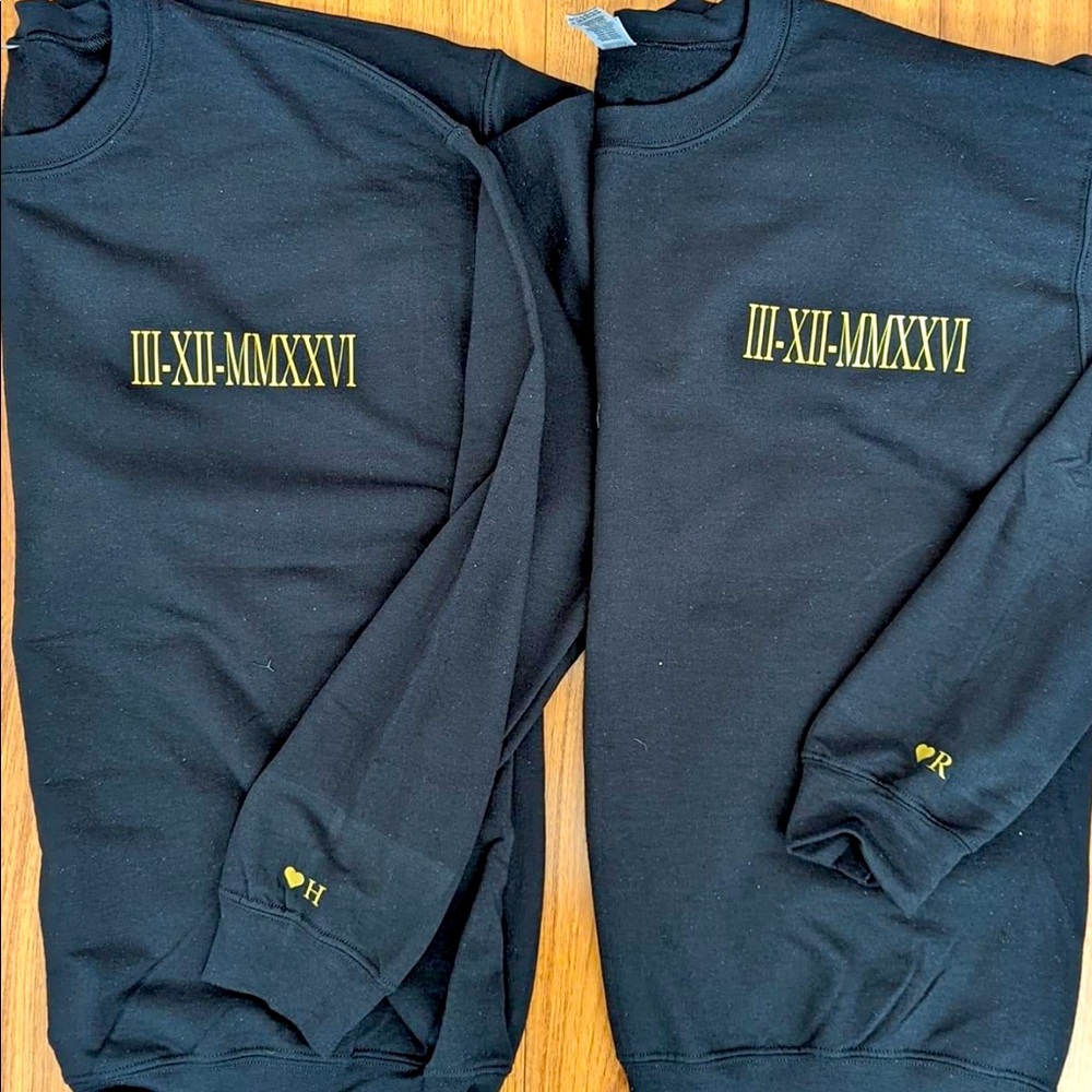 Couples personalized sweaters